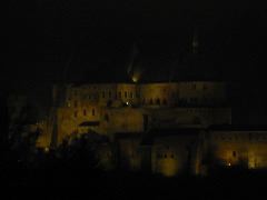 Vianden Castle at night