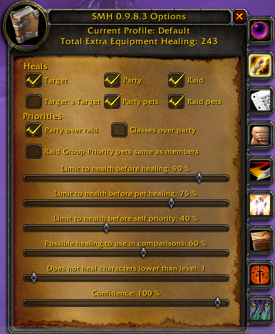 Options - Healing